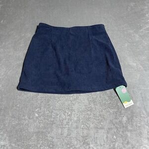 HALARA Corduroy Skirt Womens Small Blue Skort Activewear Shorts